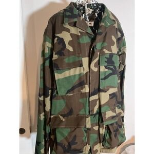 US Military BDU Field Jacket Woodland Camo Ripstop Medium Regular 8415-01-184-